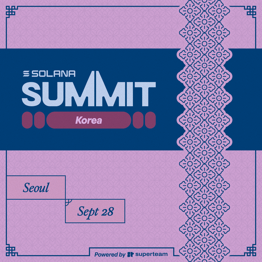 Solana Summit Seoul, Sep 28, 2026