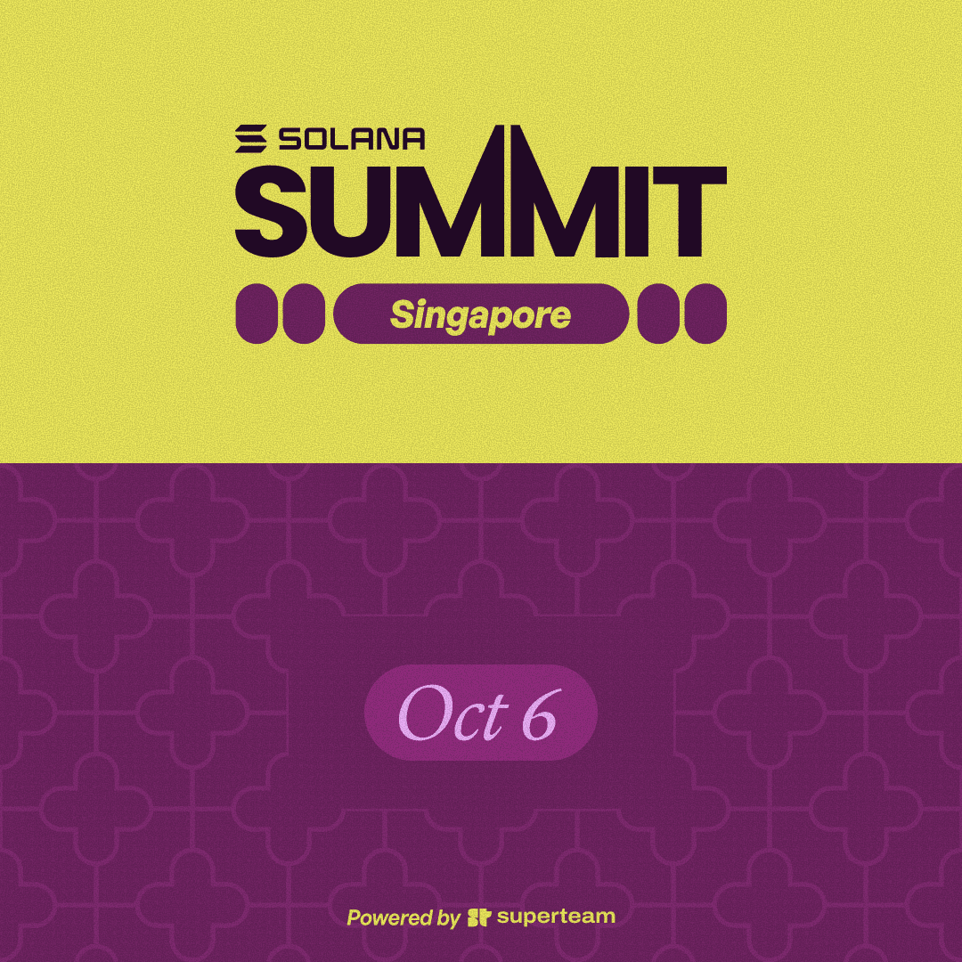 Solana Summit Singapore, Oct 6, 2026